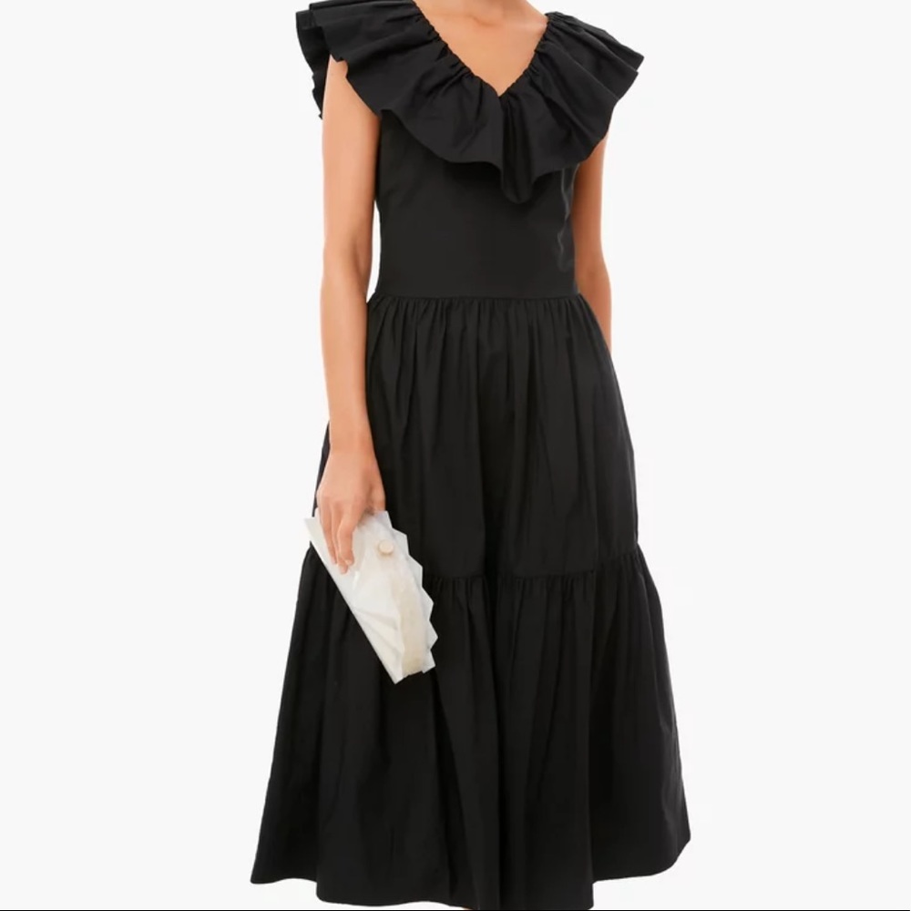 Tuckernuck Pomander Place Black Ruffle Jo Dress Size XS Nwot